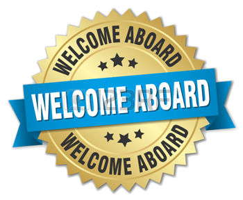 44623115-welcome-aboard-3d-gold-badge-with-blue-ribbon